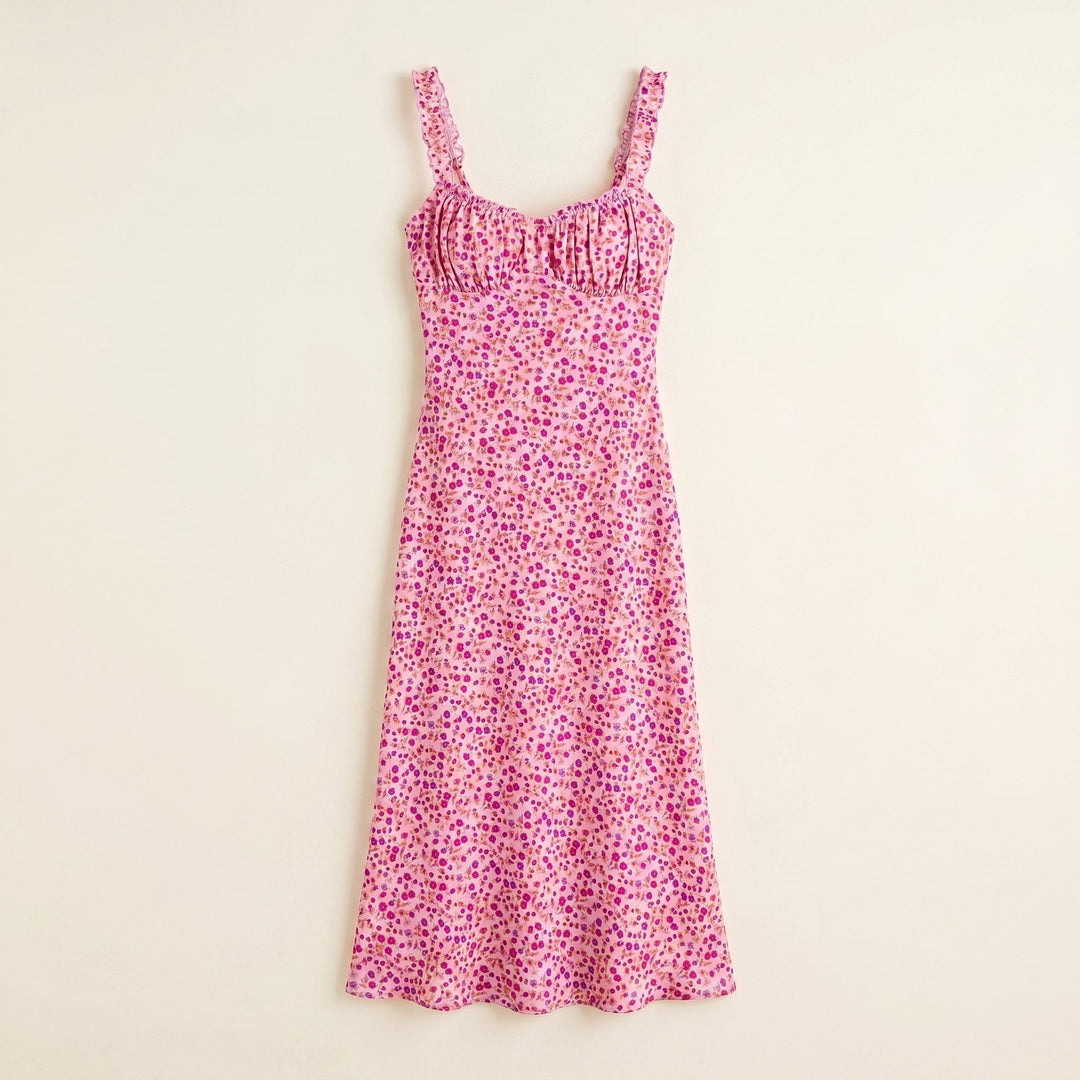 Cami | Floral Dress Bohemian Midi, Slim Fit Summer Dress for Women