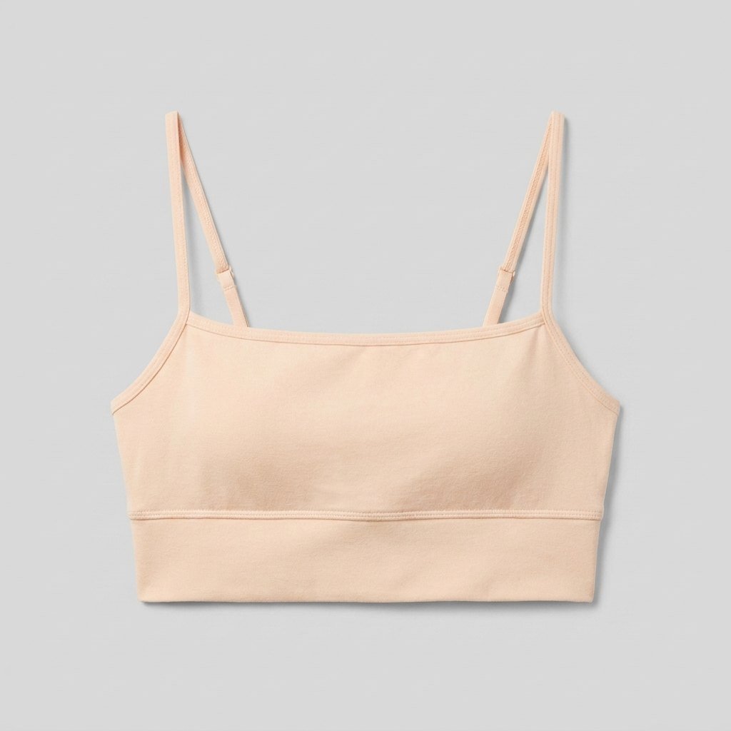 Cleo Bralette cotton peach front
