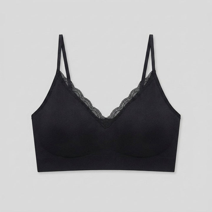 Cleo Crossover Bra black lace front