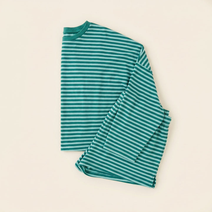 Cleo | Shorts Set Soft Knit, Striped Design for Women