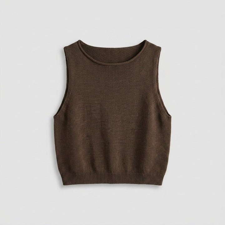 Coco | Crop Tank Cotton Blend, Sleeveless Cropped Workout Top