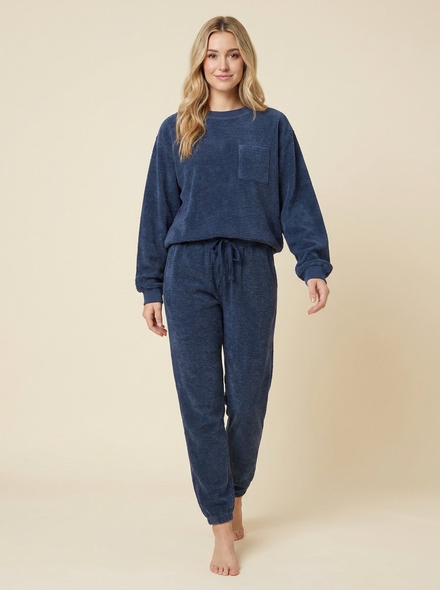 Cora Corduroy Sweatset - Blue