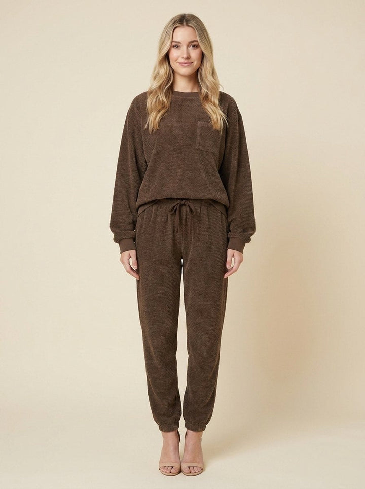 Cora Corduroy Sweatset - Brown