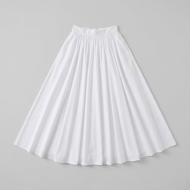 Cora | Maxi Skirt 100% Cotton, High Waist Long Skirt for Women