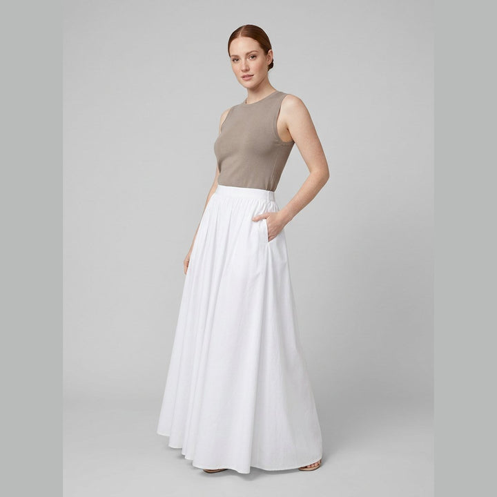 Cora | Maxi Skirt 100% Cotton, High Waist Long Skirt for Women
