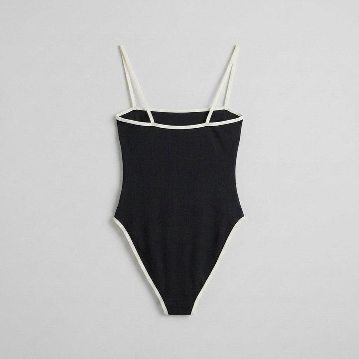 Cora | One-Piece Swimsuit Flattering Fit, Contrast Trim