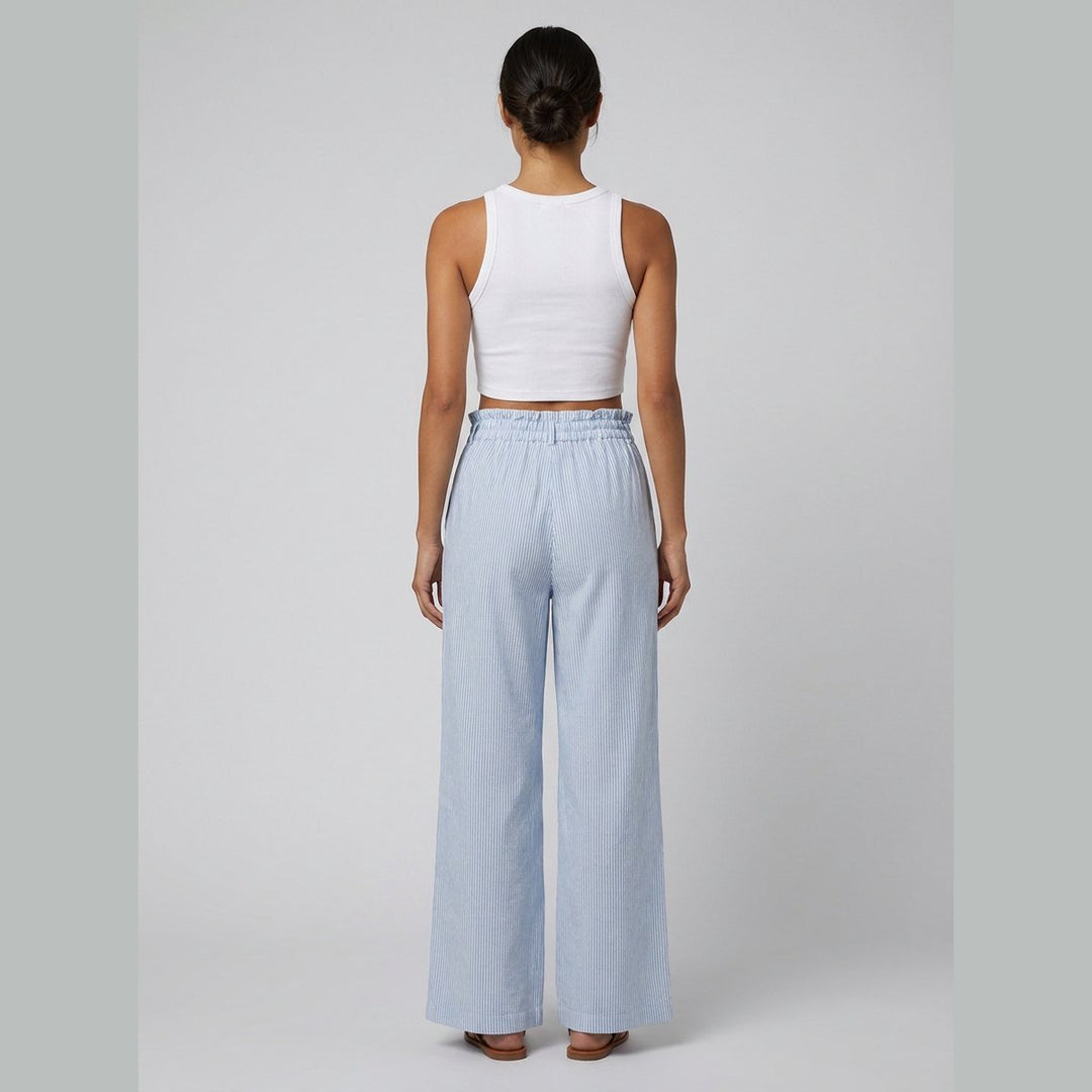Cora | Tank Top and Pants Set Breathable Cotton, Striped Design