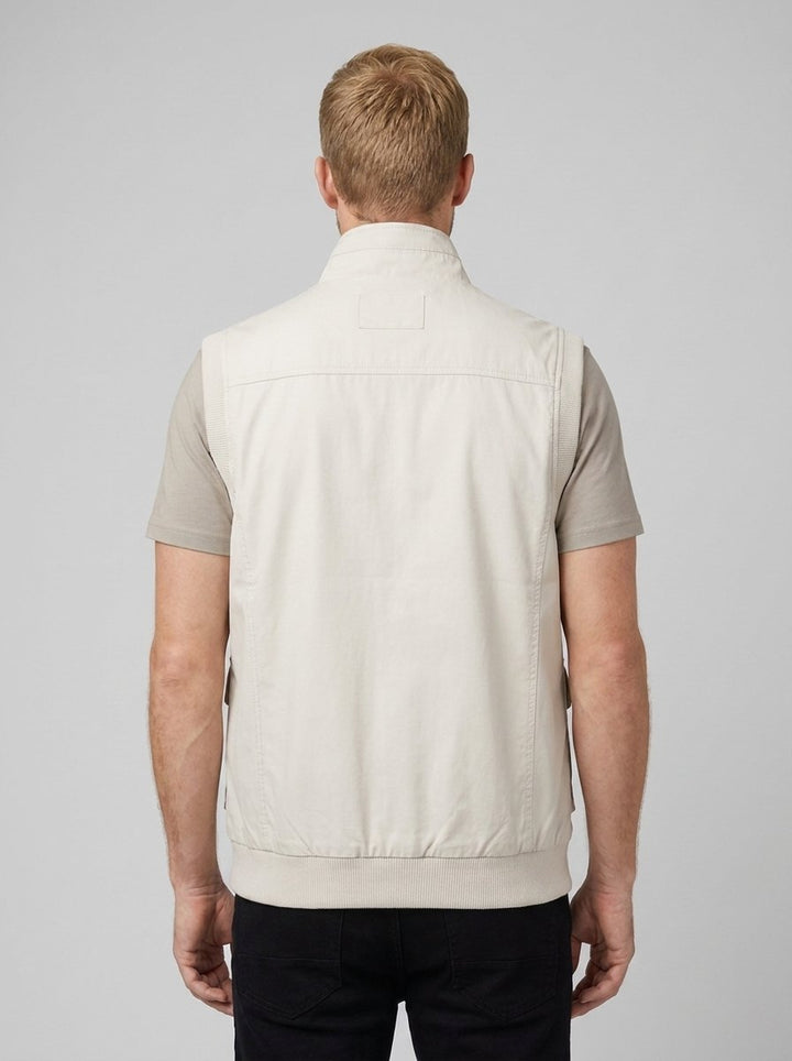 Crispin | Sleeveless Vest With Multi Pocket