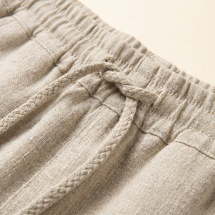 Dazzle | Linen Pants Women Relaxed Fit, White Ankle Length