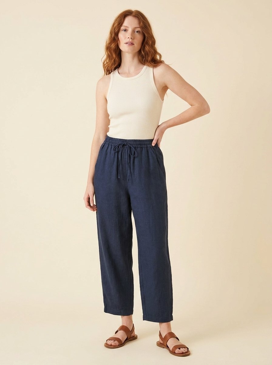 Ely linen pants navy