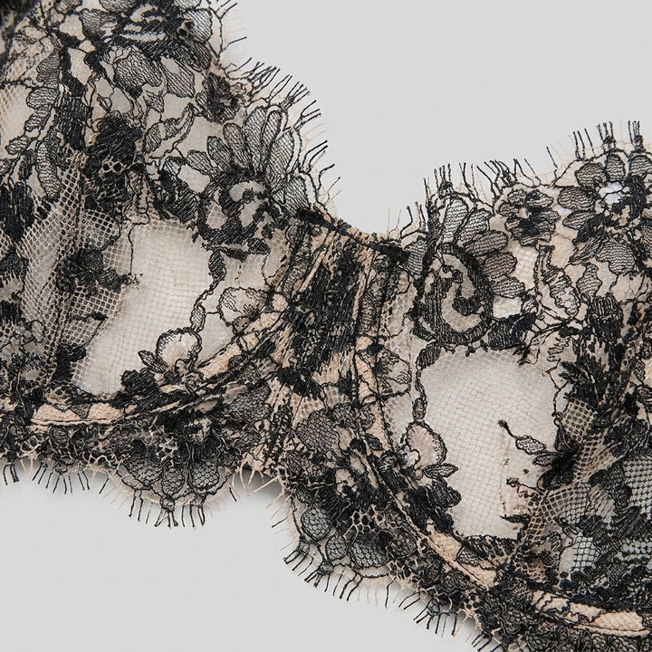 Elysia Balconette Bra | Sheer Lace, Underwire Design