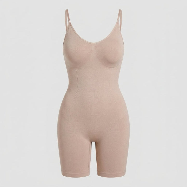 Skin nude seamless body shaper flat-lay
