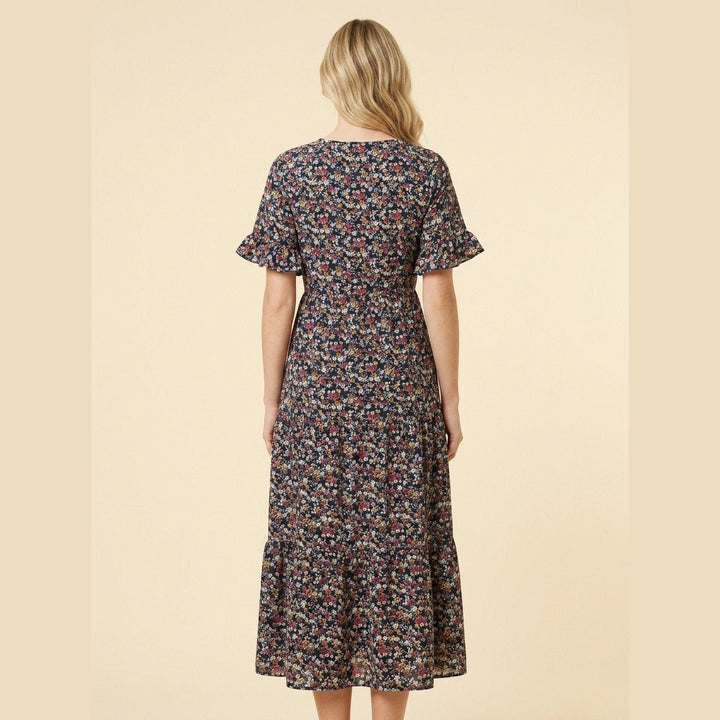 Elysia | Womens Dress Floral Print, Mid-Length Summer Wedding Guest Dresses