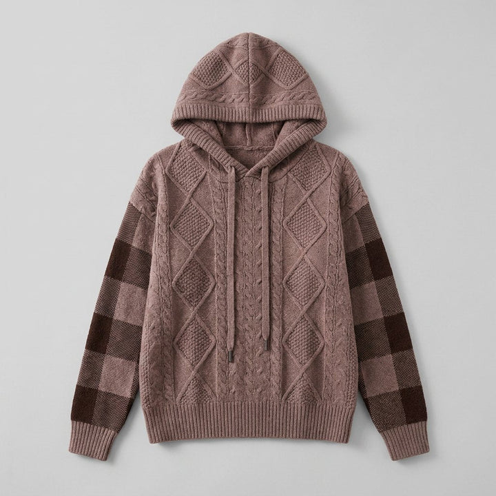 Elysia Hoodie Sweater | Ultra-Soft Cable Knit, Relaxed Fit