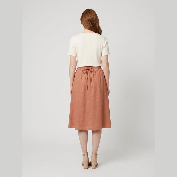 Elysia | Linen Skirt 100% Organic, A-Line Design, Knee-Length
