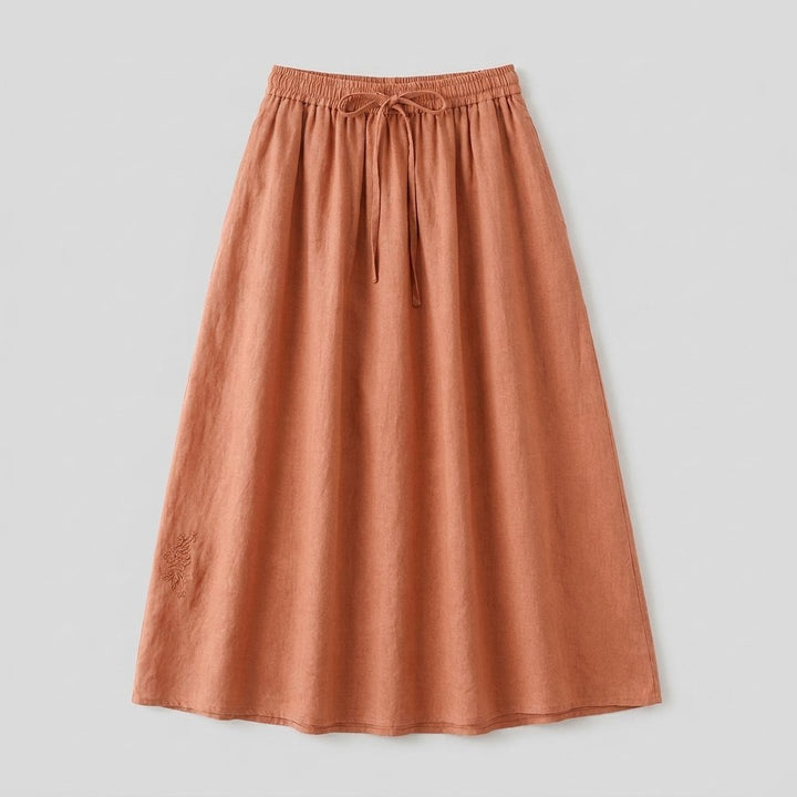 Elysia | Linen Skirt 100% Organic, A-Line Design, Knee-Length