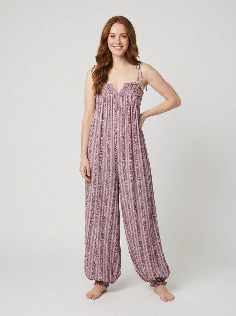 Elysian Boho Jumpsuit - Lilac