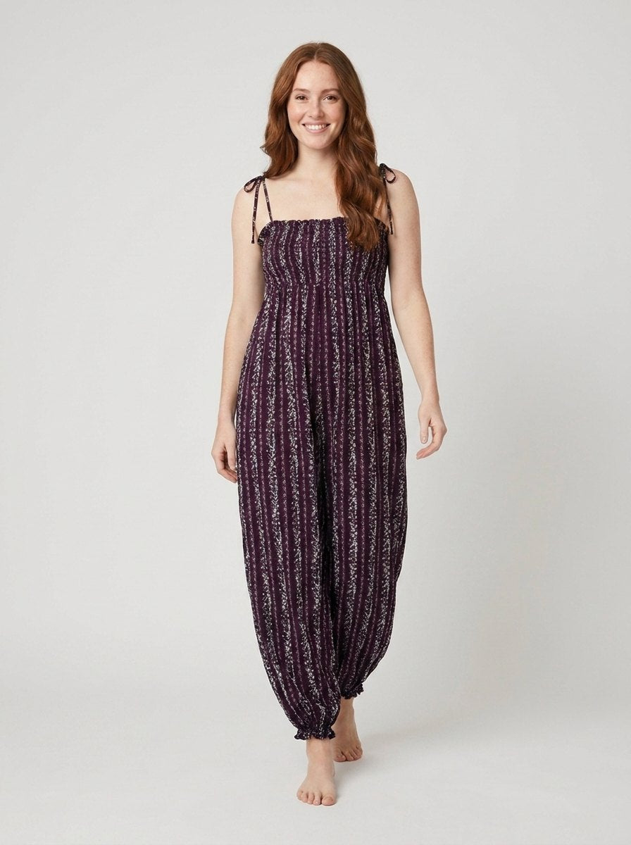 Elysian Boho Jumpsuit - Purple