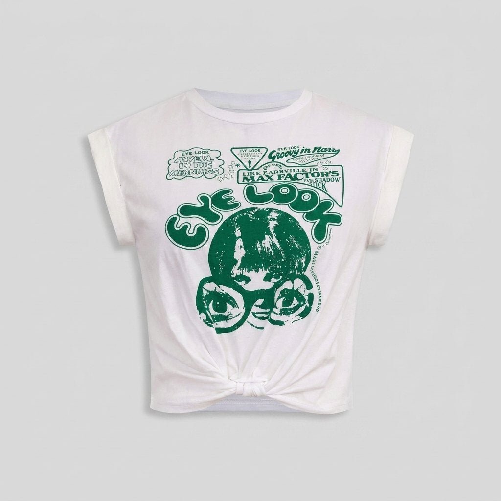 Elysian | Graphic Tee Soft Cotton Blend, Knot Hem Design