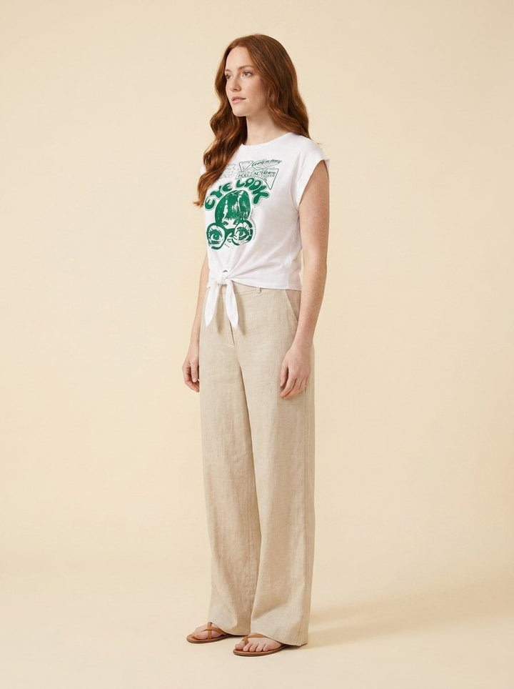 Elysian | Graphic Tee Soft Cotton Blend, Knot Hem Design