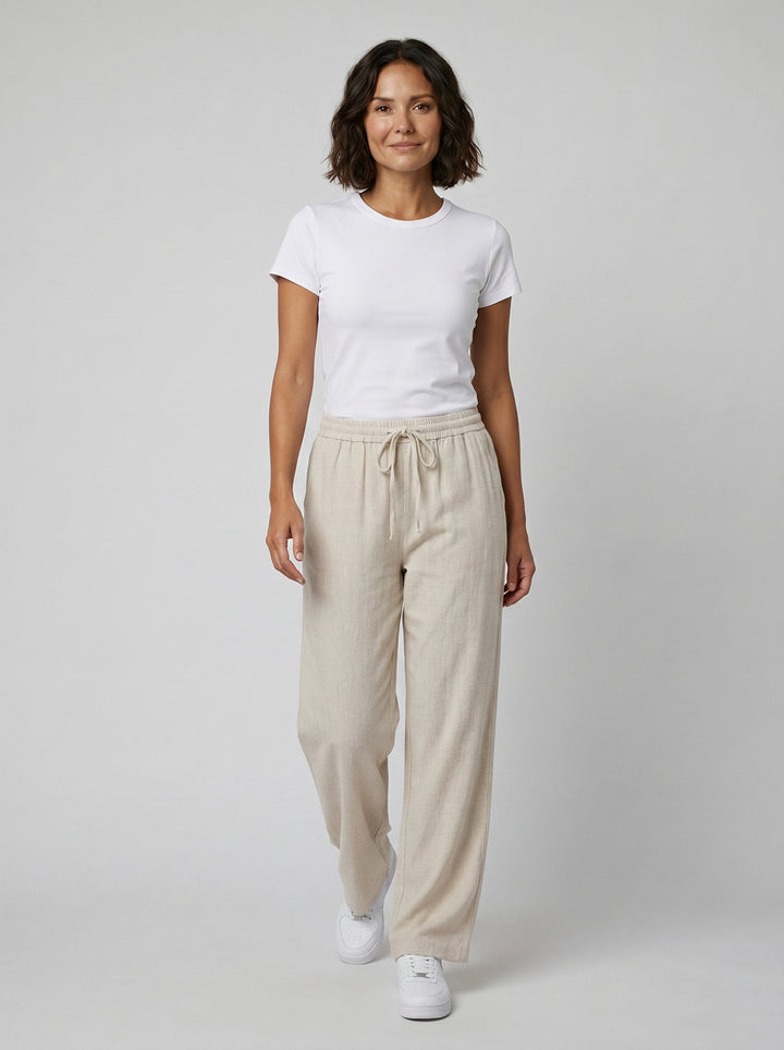 Elysian Pants | Linen-Blend, Relaxed Fit, Adjustable Drawstring