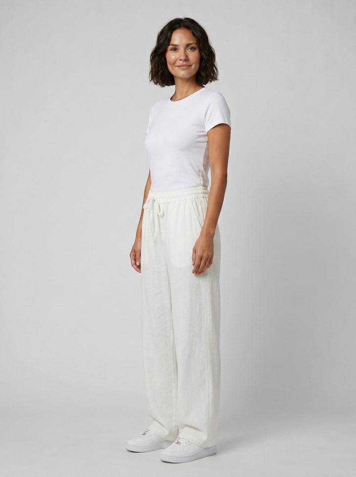 Elysian Pants | Linen-Blend, Relaxed Fit, Adjustable Drawstring