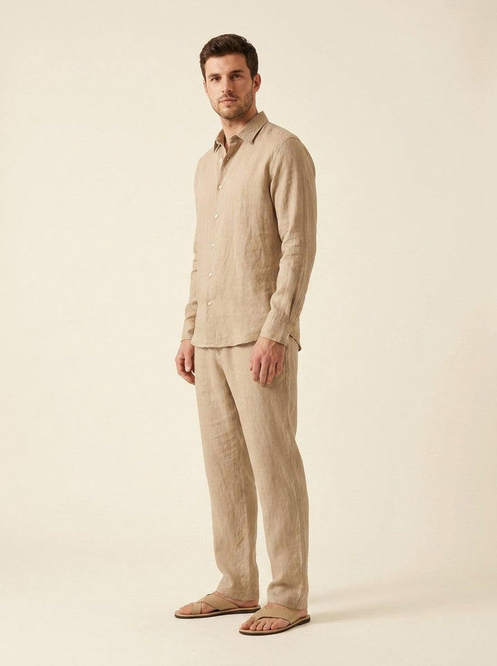 Ethan | Linen Set Breathable Button-Up Shirt and Relaxed Fit Pants