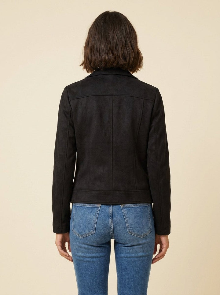 Faux Luxe Moto Jacket | Tailored Fit, Versatile Style