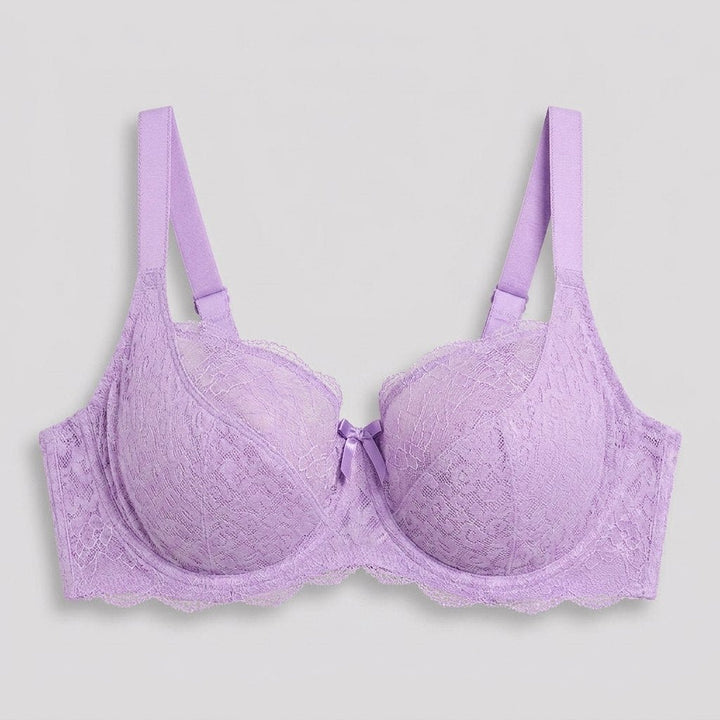 Felicity Balcony Bra purple rose front flat-lay