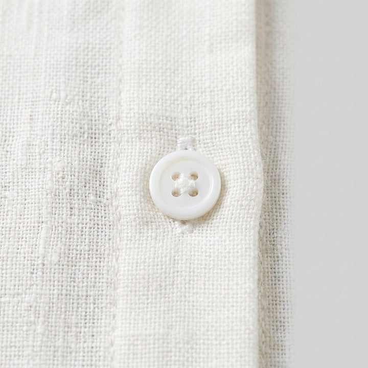Felicity | Linen Set Breathable Button-Front Shirt & High-Waist Shorts for Women's Clothing