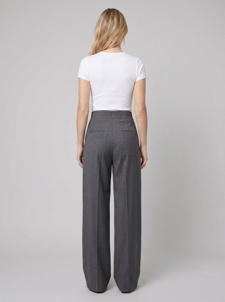 Fiora | Wide Leg Trousers 100% Cotton, High-Waisted, Elastic Waist