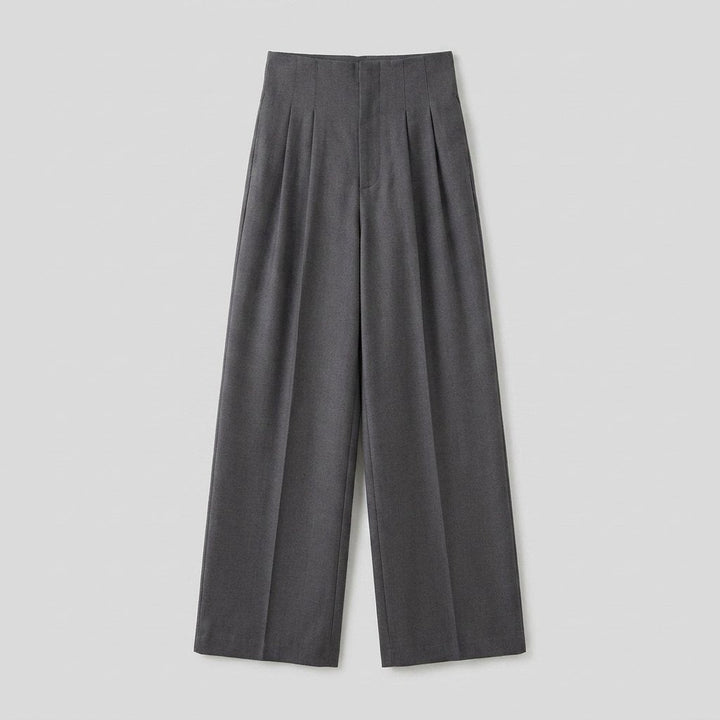 Fiora | Wide Leg Trousers 100% Cotton, High-Waisted, Elastic Waist