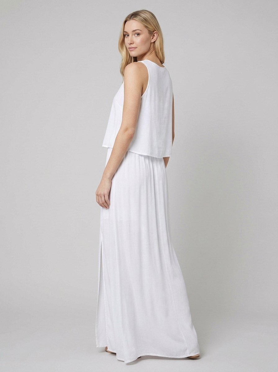 Giana summer maxi dress white