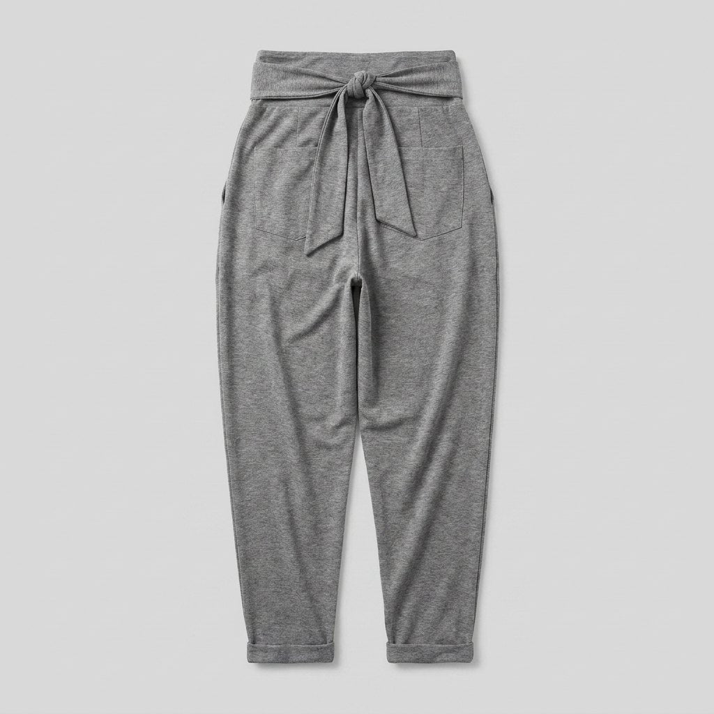 Grove | Harem Pants Women High Waist, Cotton Blend, Asymmetrical Design