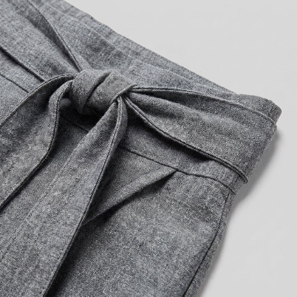 Grove | Harem Pants Women High Waist, Cotton Blend, Asymmetrical Design
