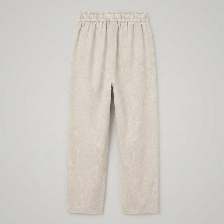 Haru | Cropped Trousers Cotton-Linen Blend, Wide Leg Design