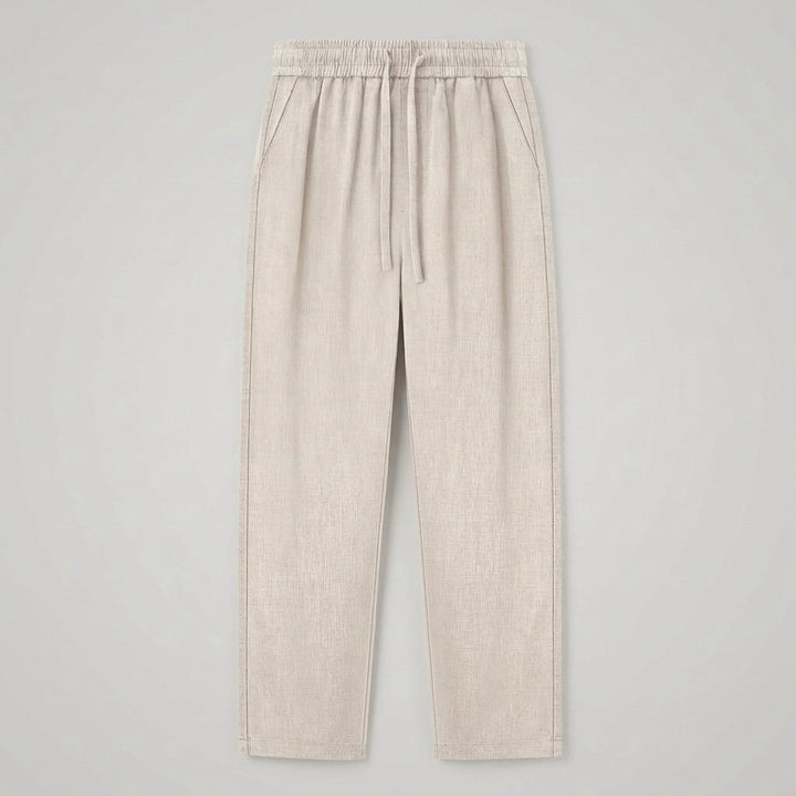 Haru | Cropped Trousers Cotton-Linen Blend, Wide Leg Design