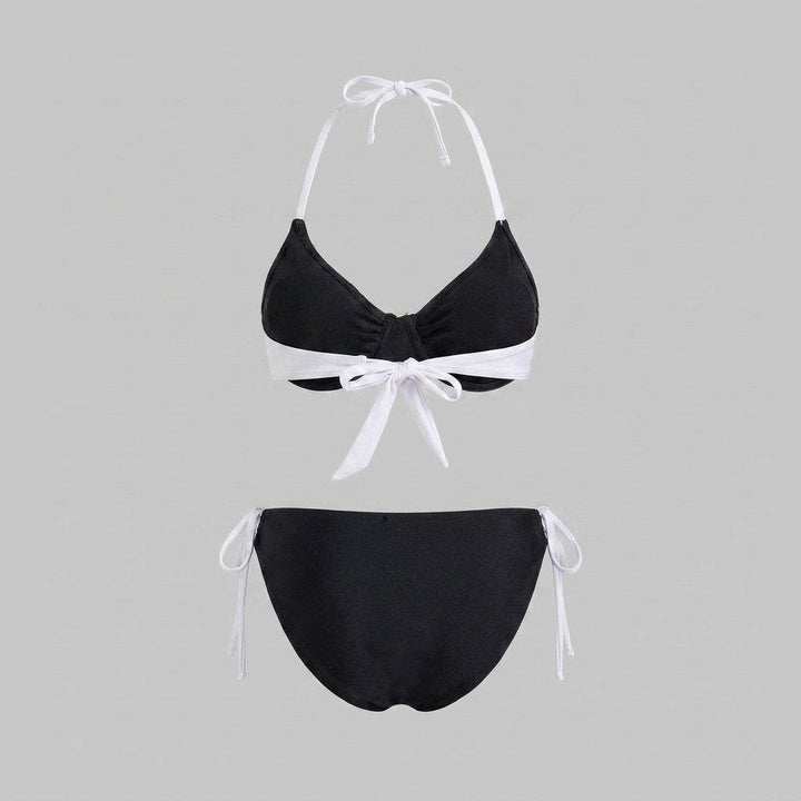 Haven | Bikini Set Halter Neck, Adjustable Tie Closure, Contrast Design
