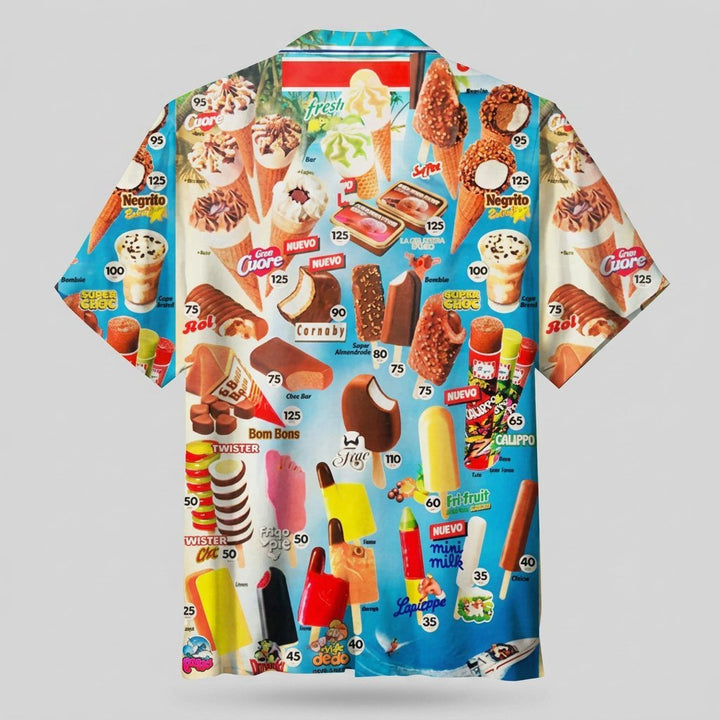 Icy | Polo Shirt Soft Cotton Blend, Playful Ice Cream Design