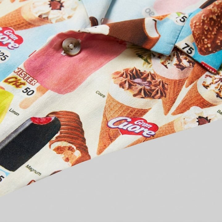 Icy | Polo Shirt Soft Cotton Blend, Playful Ice Cream Design