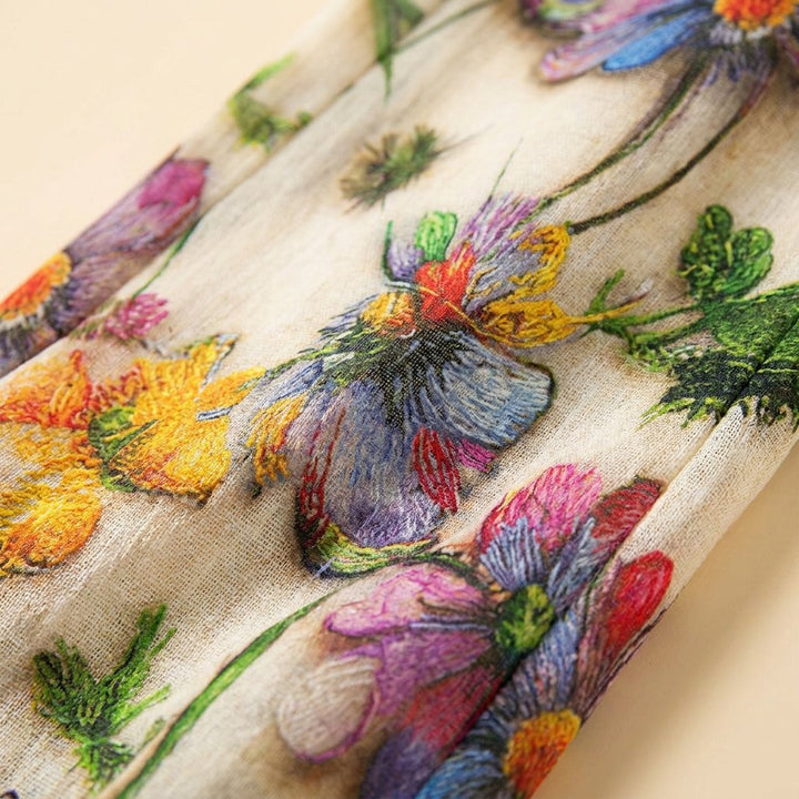 Jovial | Floral Palazzo Pants Retro Flared Design, Soft Breathable Fabric