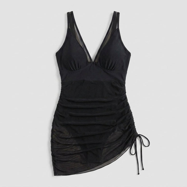 Jude Sarong Wrap Sheer Mesh Beach Cover-Up Black