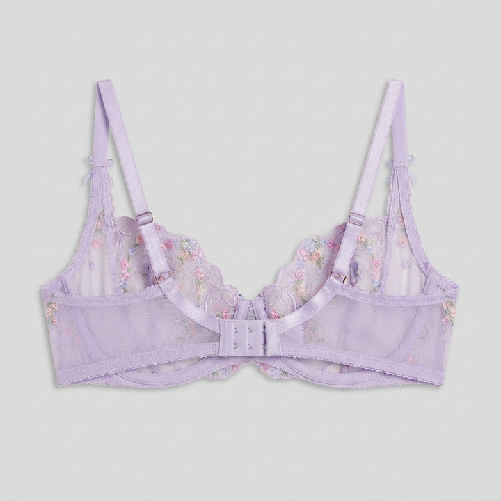Juno Plunge Bra | Underwired, Floral Embroidery