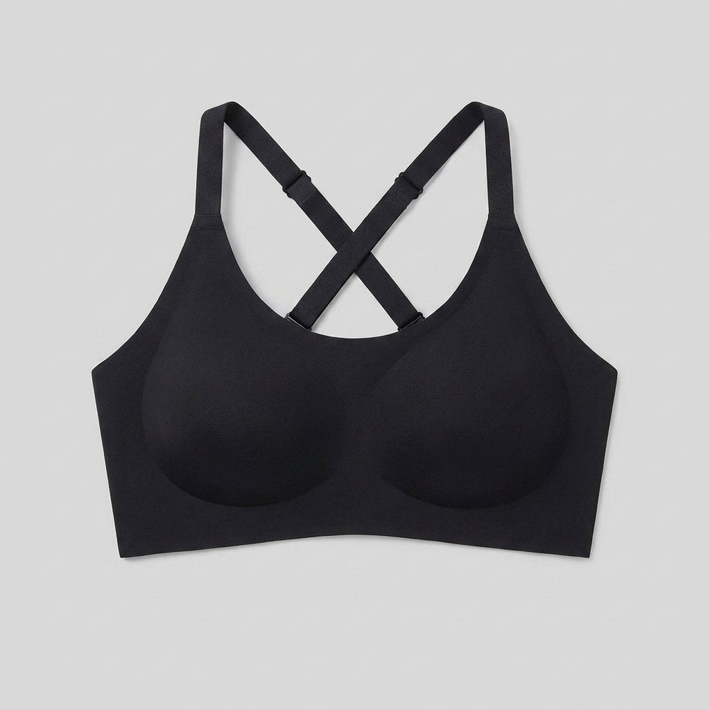 Kira sports bra black front