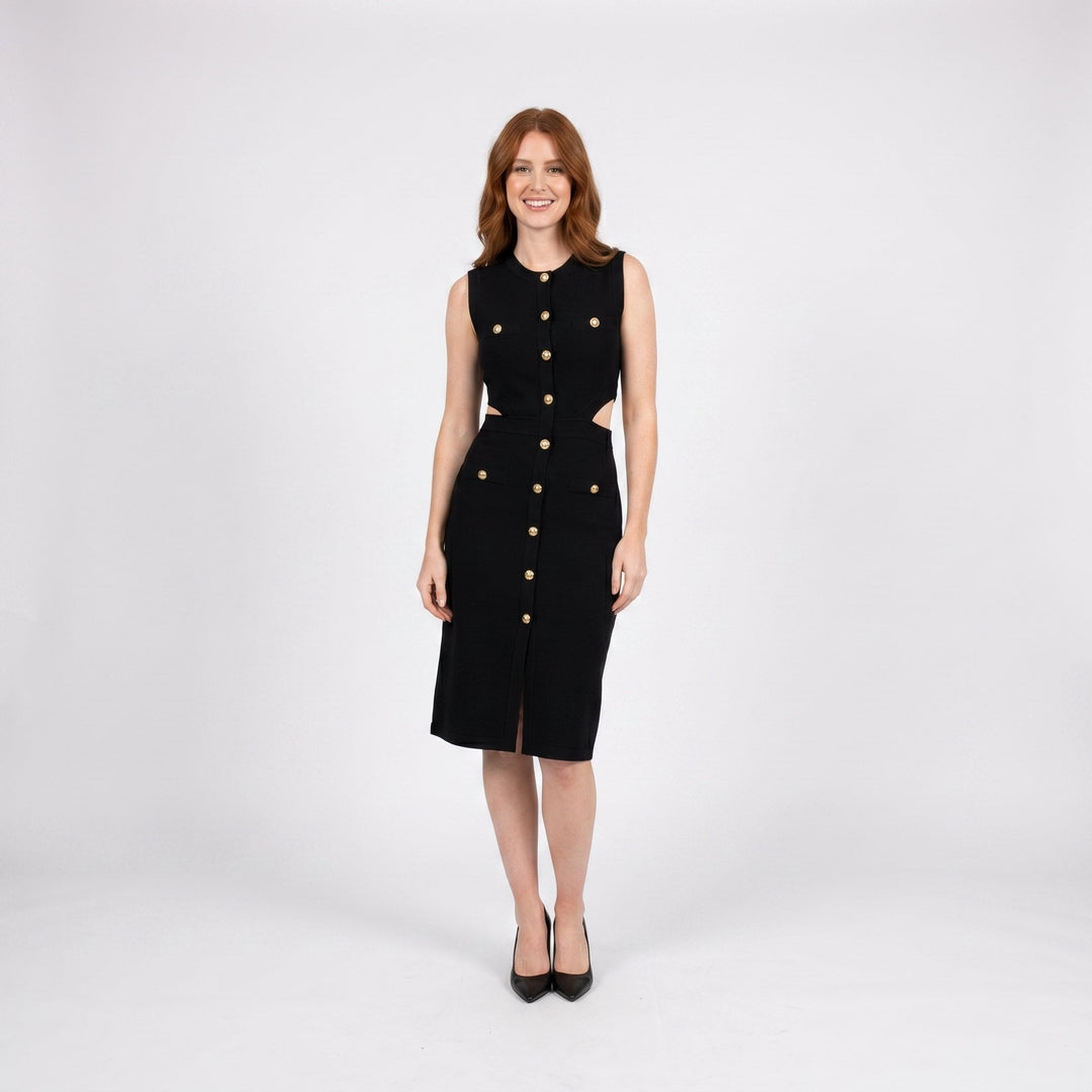 Lara mini dress metallic black