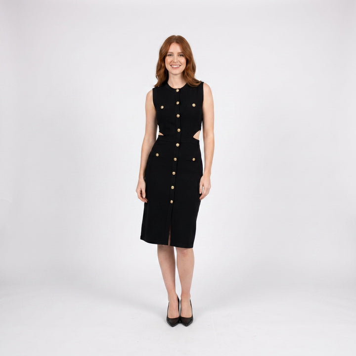 Lara mini dress metallic black
