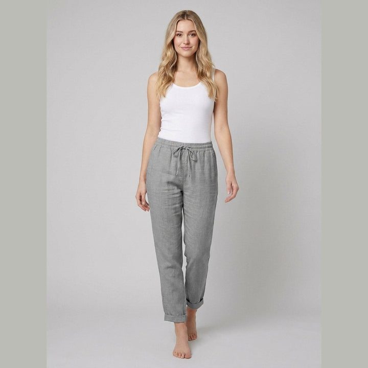 Lina linen pants gray