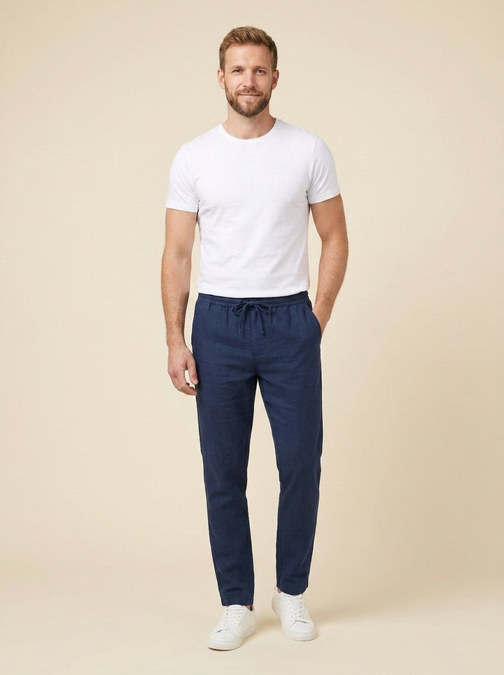 Lino | Men's Trousers Lightweight Linen, Casual Fit