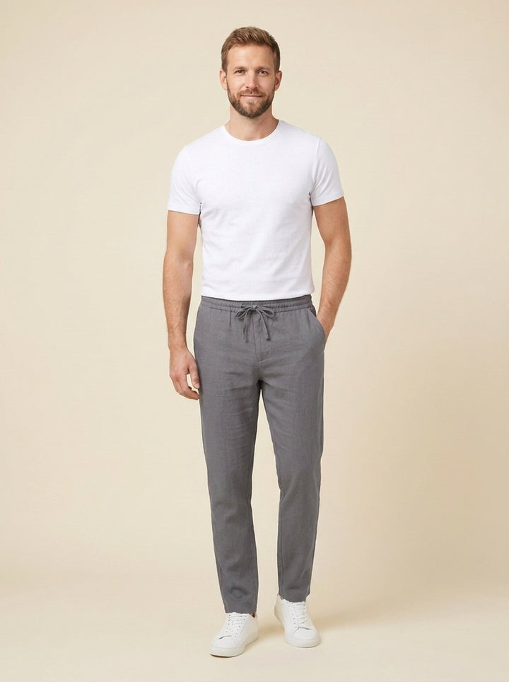 Lino | Men's Trousers Lightweight Linen, Casual Fit