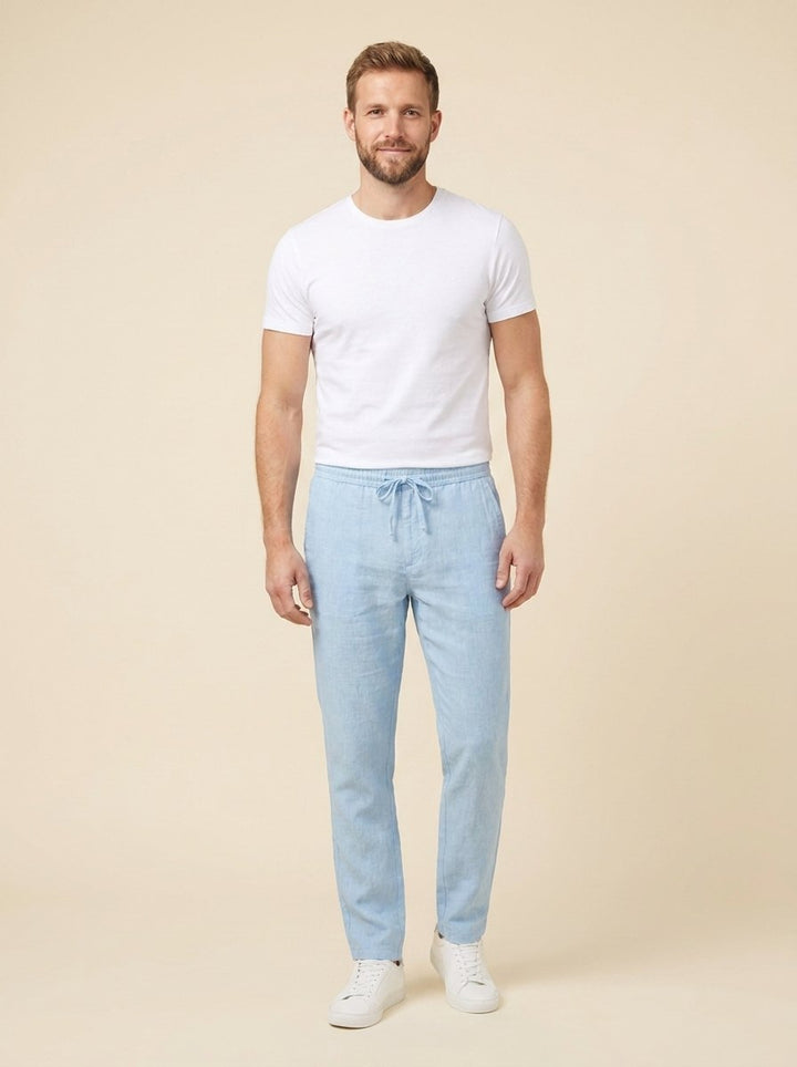 Lino | Men's Trousers Lightweight Linen, Casual Fit